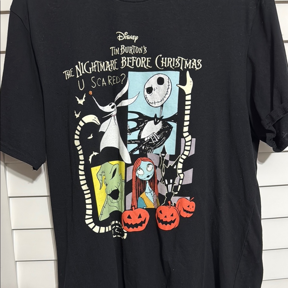 Disney Nightmare Before Christmas Black Graphic Tee